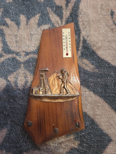 Vintage wooden thermometer - vintage,