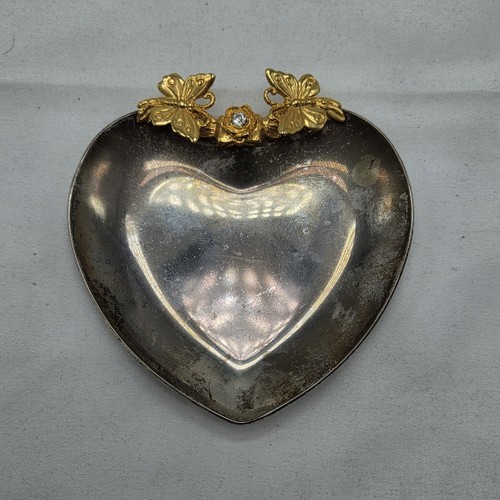 Vintage silver plated heart - vintage,