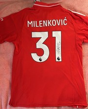 Nikola Milenkovic Signed Football Shirt / Nottingham Forest Photo Proof
