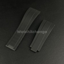 20mm 21mm Black Silicone