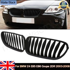 2x Grill For BMW Z4 E85 E86 Coupe 2DR 2003-2008 Front Kidney Grilles Matte Black