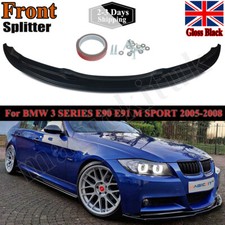 FOR BMW 3 SERIES E90 E91 M SPORT 05-08 PRE-LCI FRONT BUMPER LIP SPOILER SPLITTER