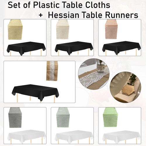 Plastic table cloth - table,