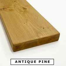 Thick Rustic Floating Shelf Wood Solid Round Chunky Handmade with Brackets 9x3