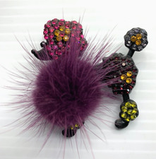 Black Poodle Pin Brooch with