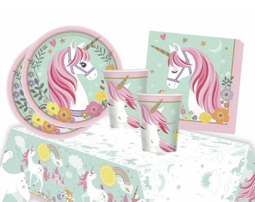 Unicorn party tableware - unicorn,