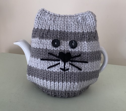 New hand knitted grey - knitted, grey/silver