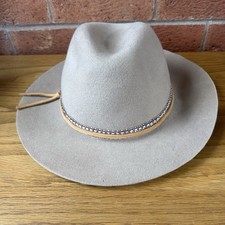 Marks & Spencer Ladies Felt Fedora Hat Brown Wool Wide Brim Classic Style M&S 