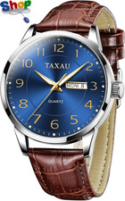 Mens watches leather - strap,