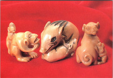 Japanese Netsuke Postcard