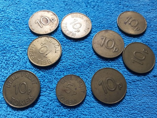 Jpm bell fruit 10p tokens - jpm,