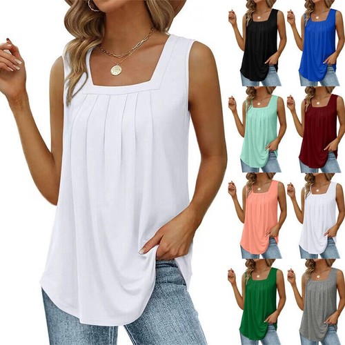 Womens sleeveless vest tops - sleeveless,