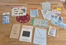 Vintage various specialist hobby lettering flower stickers transfers templates