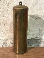 189a Vintage  Brass Cased Wall Clock Weight Approx  743g