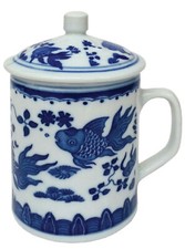 Chinese Porcelain Lidded Mug -
