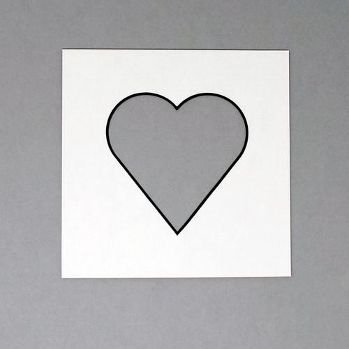 23x23cm photo mount heart - -,