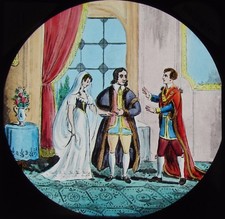 HAND COLOURED Glass Magic Lantern Slide DICK WHITTINGTON NO11 C1890 FAIRY TALE