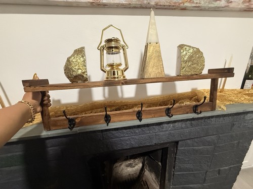Handmade solid wood coat rack - handmade,
