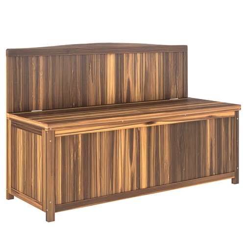 Outsunny wood storage bench - wood,