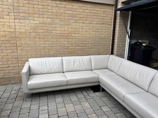 Putty Grey Long Leather Corner