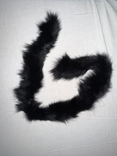 Vintage genuine black fur slim - genuine,