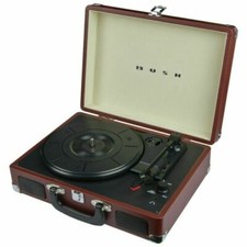Bush 4369431R Portable Turntable - Brown (Great Condition) 