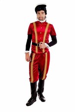 Men`s Tudor Earl Costume M - XL Adult Medieval Lord Prince Gentleman Fancy Dress