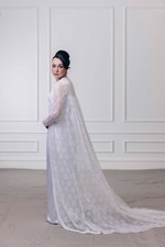 1960s Lace Cape Wedding Dress