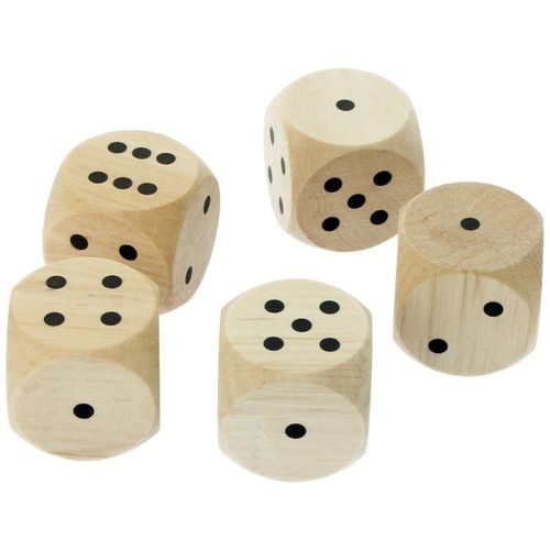 Set large wooden dice - of,