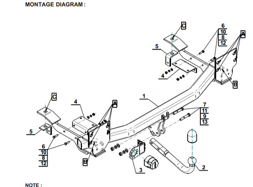 Swan tow bar - land, rover