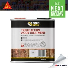 Everbuild Triple Action Wood Treatment | Preserver Dry & Wet Rot Decay | 2.5 L