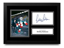 Bobby Robson Hand Signed A4 Framed Photo Display Autograph England Italia 90 COA