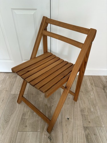 Vintage pine folding chair - vintage,