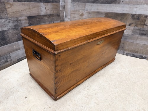Antique pine blanket chest - antique,