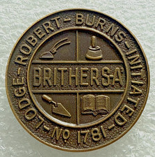 Scotland Masonic Token - Lodge Robert Burns Initiated No. 1781 - Scottish Coin