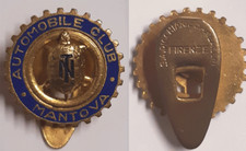 *TRIU* MANTOVA PIN CAR CLUB TAZIO NUVOLARI GILDED BRONZE AND ENAMELLED