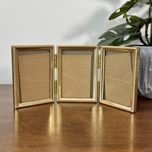 Vintage gold triple - vintage, hinged