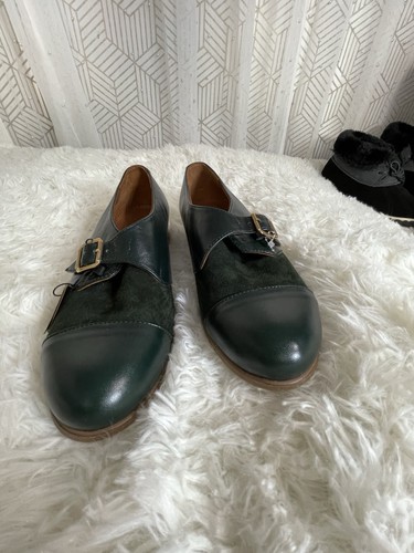 New julia green leather and - new, bo