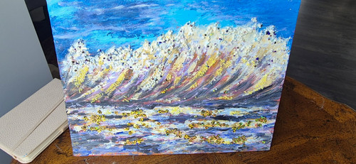 Original ooak abstract ocean - ooak,