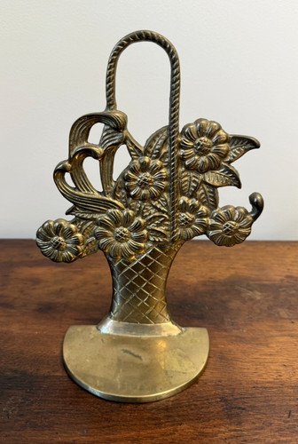 Vintage solid brass flower - brass,