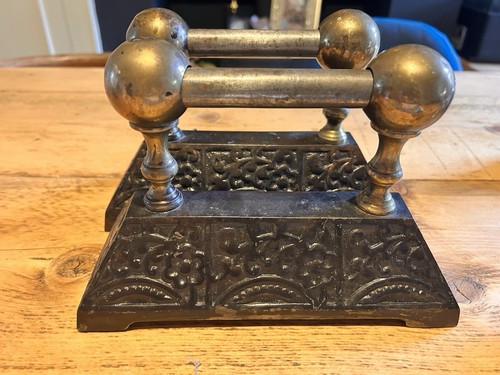 Antique brass and cast iron