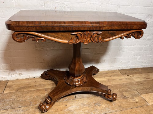 Victorian rosewood card - rosewood, table