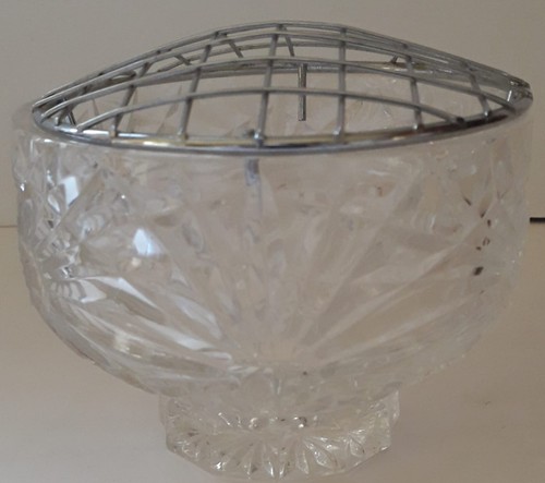 Cut glass rose bowl - , 4.5"