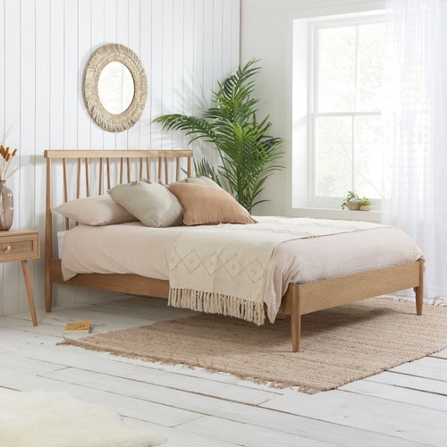Oak wooden bed - oak,