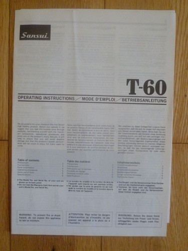 Sansui radio tuner - sansui,
