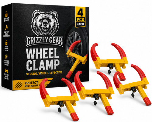 Heavy duty wheel clamp - wheel, lock