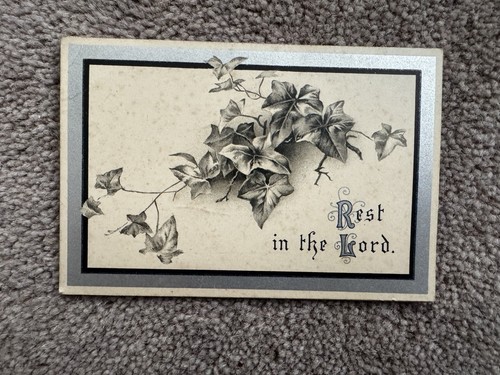 Victorian mourning card - card, blank