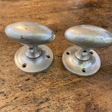 Oval Door Knobs X2. Vintage