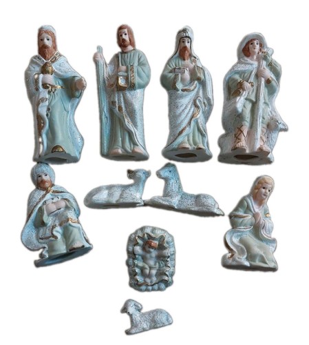 Vintage piece nativity set - vintage, 10