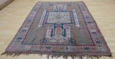 Antique Turkish Oriental Carpet Rug Hand Made Wool Vintage Kars 7ft x 5ft 3"